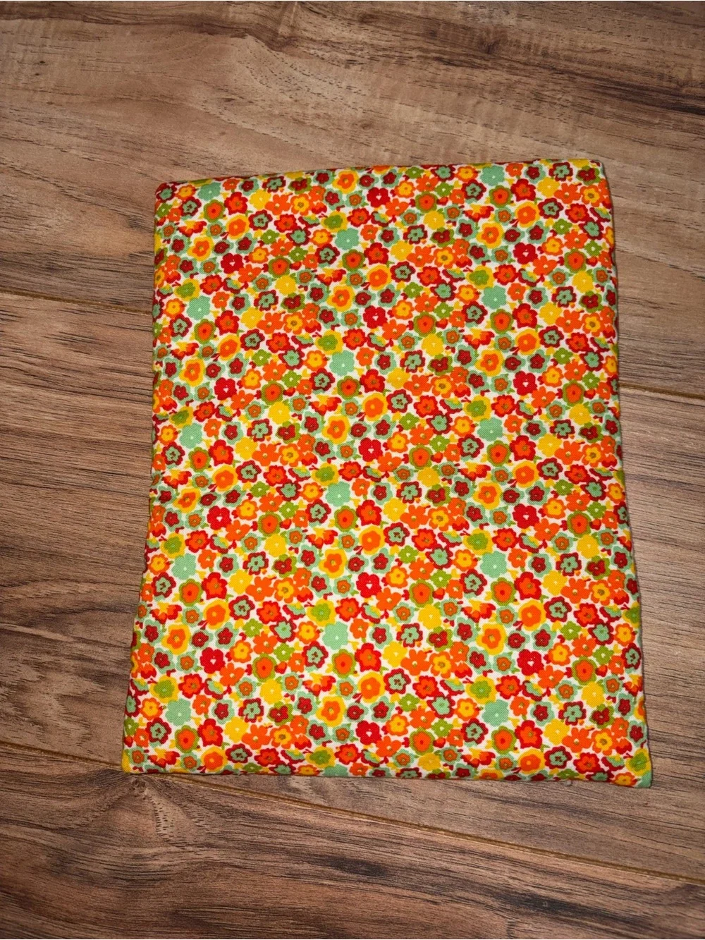 Handmade Microwave Vegetable Steamer Bag Yellow Green Red Orange Floral Print